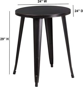 img 1 attached to 🪑 Kids' Flash Furniture Round Black Indoor Outdoor Furniture: The Perfect Blend of Style and Versatility