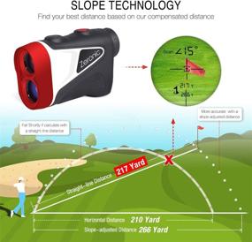 img 2 attached to 🏌️ Zeronic VF650 Golf Rangefinder - Laser Range Finder with Slope, 650 Yards, 6X Magnification, Pulse Vibration, Pin-Seeker, Flag-Lock, Continuous Scan - Tournament Legal Golf Equipment