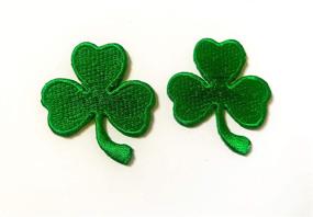 img 1 attached to Tyga_Thai Shamrocks Embroidered Applique Iron Mini Green Shamrocks