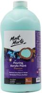 🎨 mont marte premium pouring acrylic paint 1l (33.8oz) - mint green pre-mixed paint for versatile surfaces - canvas, wood, mdf, clay logo