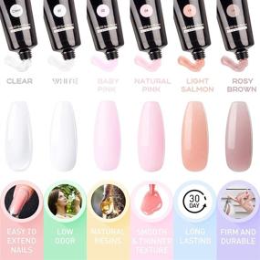 img 2 attached to 💅 Gellen Poly Nail Gel Kit: All-In-One Nail Builder Gel Extension Starter Kit | Classic Sheer Whites, Pinks and Nude Colors with Slip Solution and Nail Art Decorations - Ultimate Enhancement Kit