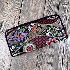 img 1 attached to 👝 Stylish Chinese Brocade Wallets: Innovative Handbag-Wallet Combo for Women