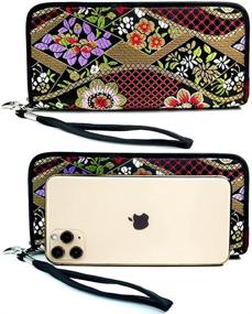 img 3 attached to 👝 Stylish Chinese Brocade Wallets: Innovative Handbag-Wallet Combo for Women