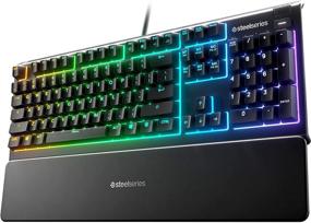 img 4 attached to 💡 SteelSeries Apex 3 RGB Gaming Keyboard: Enhanced Performance with 10-Zone RGB Illumination & Water Resistance (Renewed)