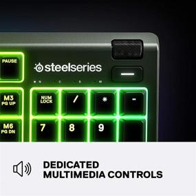 img 1 attached to 💡 SteelSeries Apex 3 RGB Gaming Keyboard: Enhanced Performance with 10-Zone RGB Illumination & Water Resistance (Renewed)
