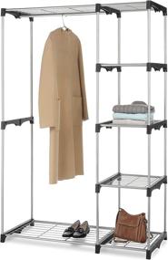 img 1 attached to 🗄️ Whitmor Heavy Duty Double Rod Freestanding Closet Storage Organizer - 19.29 x 45.24 x 68.03 Inches