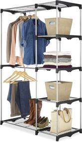 img 2 attached to 🗄️ Whitmor Heavy Duty Double Rod Freestanding Closet Storage Organizer - 19.29 x 45.24 x 68.03 Inches