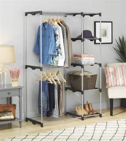 img 3 attached to 🗄️ Whitmor Heavy Duty Double Rod Freestanding Closet Storage Organizer - 19.29 x 45.24 x 68.03 Inches