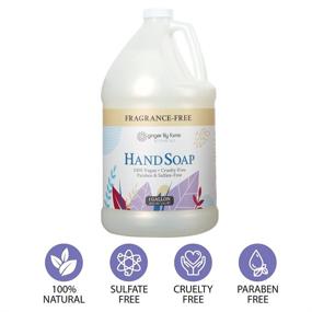 img 1 attached to Ginger Lily Farms Botanicals Fragrance Free All-Purpose Liquid Hand Soap Refill - 100% Vegan, Cruelty-Free, 1 Gallon (128 Fl.Oz), Unscented