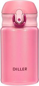 img 4 attached to 🍼 Diller Thermos Water Bottle - 10 Oz Mini Insulated Stainless Steel Bottle, Leakproof Vacuum Flask - Pink, Ideal for Pursues or Kids Lunch Bags, 12 Hours Hot & 24 Hours Cold