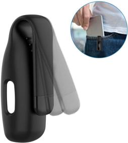 img 3 attached to 📎 ANATYU 3-Pack Silicone Clip Replacement for Fitbit Inspire 2 - Soft Comfortable 360°Protection Holder Accessory - Compatible with Fibit Inspire 2