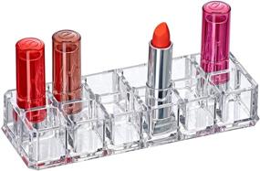 img 3 attached to 💄 Abby's Amazing Charm: Lipstick Organizer - 12-Slot Acrylic Lip Gloss Holder, Cosmetic Storage Display for Drawer, Vanity, Bathroom, and More