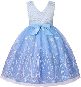 img 3 attached to Sleeveless Champagne Wedding Dress for Toddler Girls - Betusline Clothing