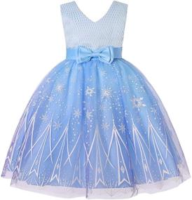 img 4 attached to Sleeveless Champagne Wedding Dress for Toddler Girls - Betusline Clothing