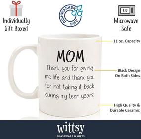 img 3 attached to 🎁 Unique Christmas Gifts for Moms and Women – Funny Coffee Mug: Thank You For Giving Me Life – Best Gifts from Daughter, Son, and Kids – Cool Birthday Present Idea – Fun Novelty Cup – Xmas Gag Gifts for Her