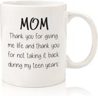 🎁 unique christmas gifts for moms and women – funny coffee mug: thank you for giving me life – best gifts from daughter, son, and kids – cool birthday present idea – fun novelty cup – xmas gag gifts for her logo