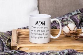 img 1 attached to 🎁 Unique Christmas Gifts for Moms and Women – Funny Coffee Mug: Thank You For Giving Me Life – Best Gifts from Daughter, Son, and Kids – Cool Birthday Present Idea – Fun Novelty Cup – Xmas Gag Gifts for Her