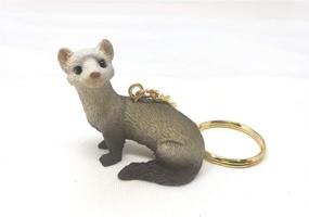 img 1 attached to 🦁 Funky Ferret Fun: Conversation Concepts ATK56 Ferret Keychain – Cute & Collectible Accessory