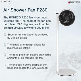 img 1 attached to 💨 BONECO Air Shower Fan - F230 - Adjustable Stand Height (19", 33.5", or 47.7") - Large, Medium, or Small