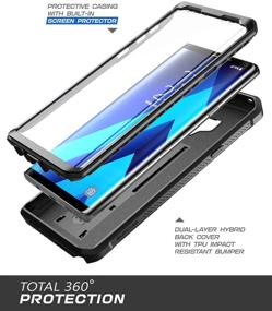 img 1 attached to Чехол для телефона SUPCASE Unicorn Beetle PRO Series для Samsung Galaxy Note 9 - Прочный чехол с голубом для всего тела с встроенным защитным экраном (черный)