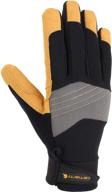 🧤 carhartt trade glove for men - classic brown and black accessories logo