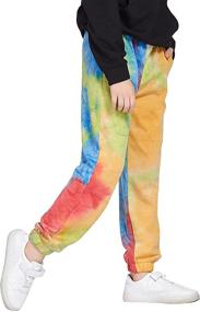 img 1 attached to Greatchy Kids Girls Tie Dye Sweatpants: Trendy Joggers with Pockets for Sporty Style