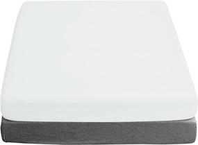 img 1 attached to 🛏️ Almach Cotton Satin Queen Bed Fitted Sheet - White - Oeko Tex Certified - Cool & Crisp - Fits 15" Deep Mattress - Wrinkle Free - Environment Friendly