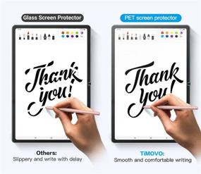 img 2 attached to 📱 TiMOVO Feel-Paper Screen Protector: 2 Pack Matte Film Compatible with Galaxy Tab S8 11 inch/Galaxy Tab S7 - Anti-Scratch, Anti-Glare, Writing Smooth PET Screen Protector for Samsung Galaxy Tab S8