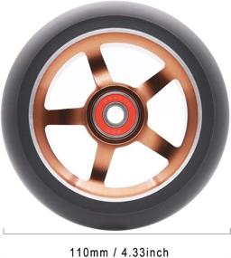 img 3 attached to 🛴 Upgraded Set of 2 Pro Scooter Wheels 110mm with Abec 9 Bearings - Compatible with MGP/Razor/Lucky Envy/Vokul Pro Scooters - Ideal Replacement Wheels