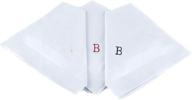 premium boxed initial cotton handkerchiefs: men's must-have initial accessories logo