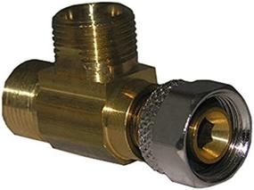 img 3 attached to 🔧 LASCO 06-9111 Angle Stop Add-A-Tee Valve, 3/8-Inch Compression Inlet x 3/8-Inch Compression Outlet x 3/8-Inch Compression Outlet, Brass