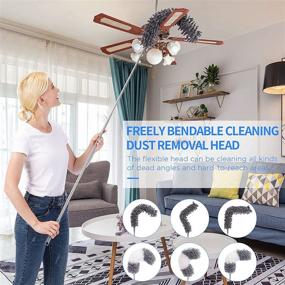 img 1 attached to 🧹 Versatile Microfiber Duster Set: Telescopic Feather Cobweb Duster Kit with Extension Pole, Replacement Heads & Bendable Design - Ideal for Cleaning Ceiling Fan, Gap, Furniture & Cars