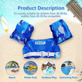 img 3 attached to 🏊 AmazeFan Kids Swim Life Jacket Vest: Waterproof Phone Pouch & Storage Bag Included, Ideal for 30-50 lbs Infants, Toddlers, and Children in Pools, Seas, and Beaches