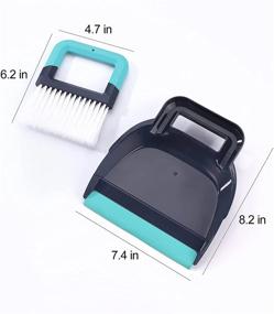 img 3 attached to 🧹 Blue Mini Dustpan and Brush Set - Handheld Cleaning Brush for Home, Kitchen, Floor, Desktop, Keyboard, Car - Multi-Functional Dust Broom Brush by Maiyuansu