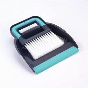 img 4 attached to 🧹 Blue Mini Dustpan and Brush Set - Handheld Cleaning Brush for Home, Kitchen, Floor, Desktop, Keyboard, Car - Multi-Functional Dust Broom Brush by Maiyuansu