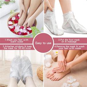 img 1 attached to 👣 Revitalize Your Feet with Foot Peel Mask 4 Pack - Exfoliate, Moisturize, and Whiten Your Skin