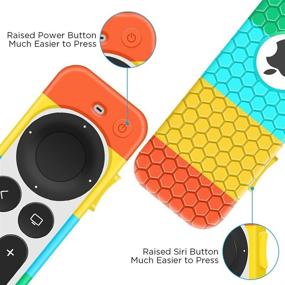 img 2 attached to 🌈 Rainbow Color Silicone Case for Apple TV Siri Remote 2nd Generation - Anti Slip Shockproof Protective Cover for Apple TV 4K 2021 Remote Control Protector Skin Sleeve Holder