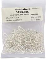 beadalon rt934 small hook and eye clasps: silver plate, set of 144 - secure closure for jewelry making logo