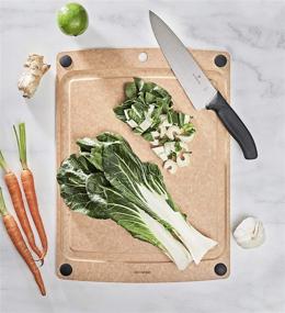 img 1 attached to 🔪 Epicurean All-In-One Cutting Board: Non-Slip Feet, Juice Groove, 17.5" × 13" (Natural/Black) - A Versatile Kitchen Essential!