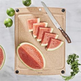 img 3 attached to 🔪 Epicurean All-In-One Cutting Board: Non-Slip Feet, Juice Groove, 17.5" × 13" (Natural/Black) - A Versatile Kitchen Essential!