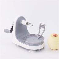 🍎 effortlessly peel apples & pears with ourokhome rotary apple skin peeler - quick & easy peeling with bonus blade (gray) logo