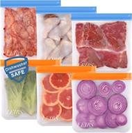 👜 6-pack reusable gallon bags - dishwasher safe freezer bags for easy food storage and meal prep logo