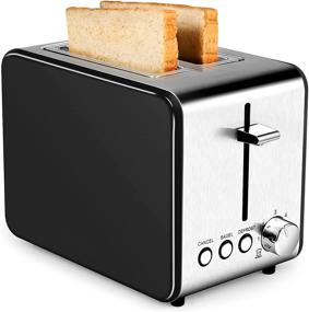 img 4 attached to 🍞 Top Rated Extra-Wide Slot 2 Slice Toaster, 6 Shade Settings, Stainless Steel, Removable Crumb Tray