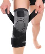 🏋️ optimized nucamper knee brace: adjustable compression sleeve for arthritis pain relief in men and women – ideal support for injury recovery, meniscus tear, running, sports, workout logo