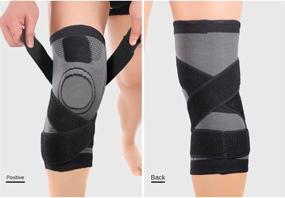 img 2 attached to 🏋️ Optimized NuCamper Knee Brace: Adjustable Compression Sleeve for Arthritis Pain Relief in Men and Women – Ideal Support for Injury Recovery, Meniscus Tear, Running, Sports, Workout