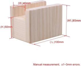 img 1 attached to 🏢 Yibuy 4Pcs Wooden Cube Furniture Storage Riser Lifters: Convenient & Space-saving Groove Design