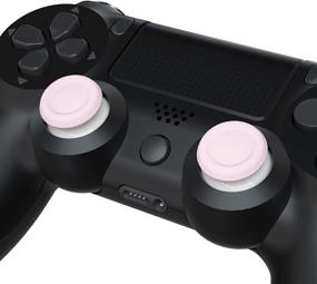img 2 attached to 🎮 Upgrade Your PS5 and PS4 Controller with eXtremeRate Cherry Blossoms Pink & White Dual-Color Replacement 3D Joystick Thumbsticks and Screwdriver