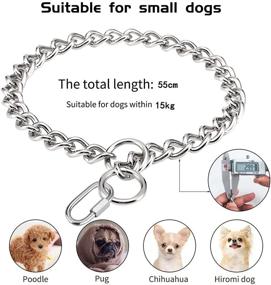 img 3 attached to 🐶 SIVEIS Stainless Steel Dog Training Choke Collar: Adjustable, Strong, Chew Proof Chain Slip Collar for Small Medium Large Dogs