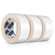 🔧 heavy duty multi-pack white duct tape - 3 rolls, 30 yards x 2 inch - strong, flexible, no residue, tear by hand - all-weather and perfect for diy repairs, industrial, professional use - bulk value logo