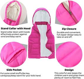 img 2 attached to 🧥 SNOW DREAMS Girls Lightweight Hooded Puffer Vest Sleeveless Jackets for Spring and Fall, Quilted Coat